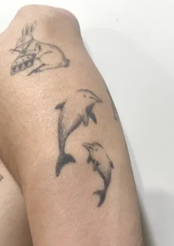 海豚母子刺青